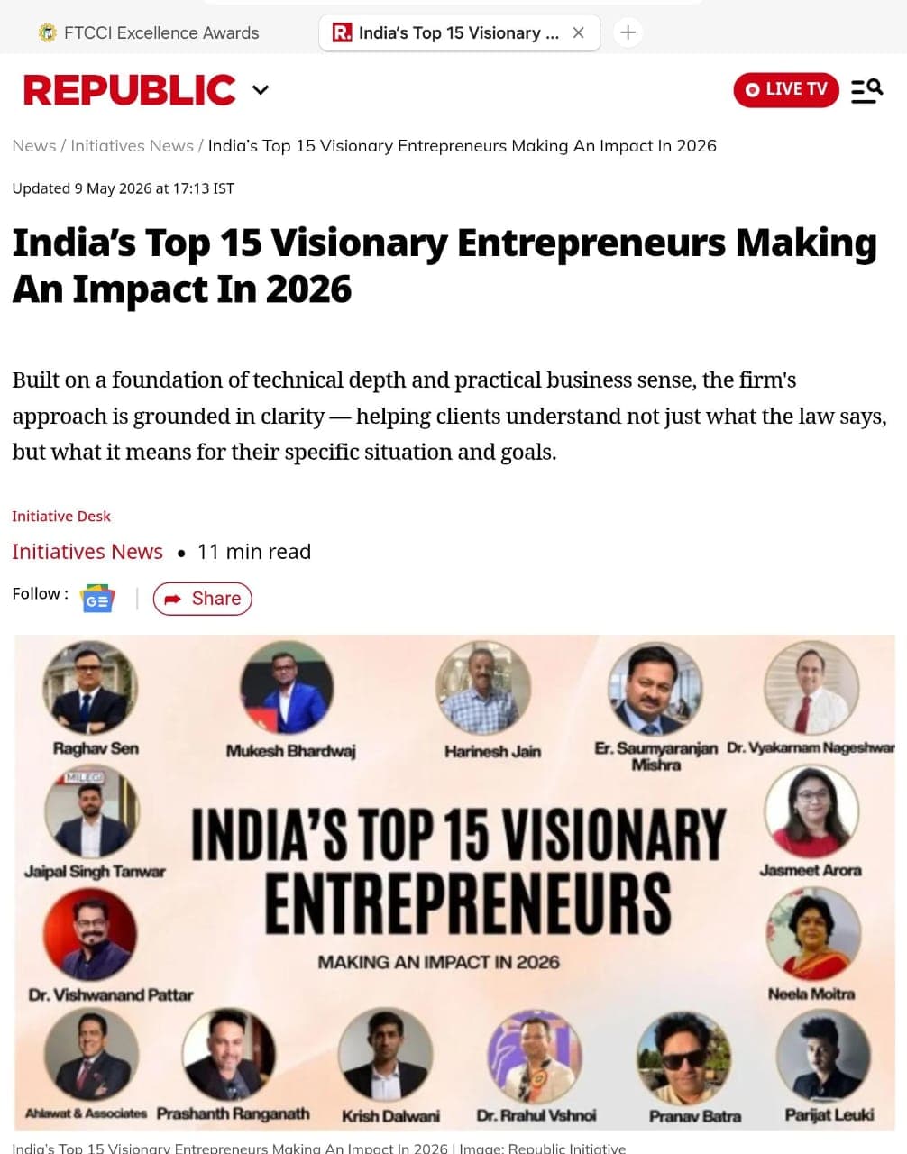 Republic World Network: Visionary Entrepreneurs 2026